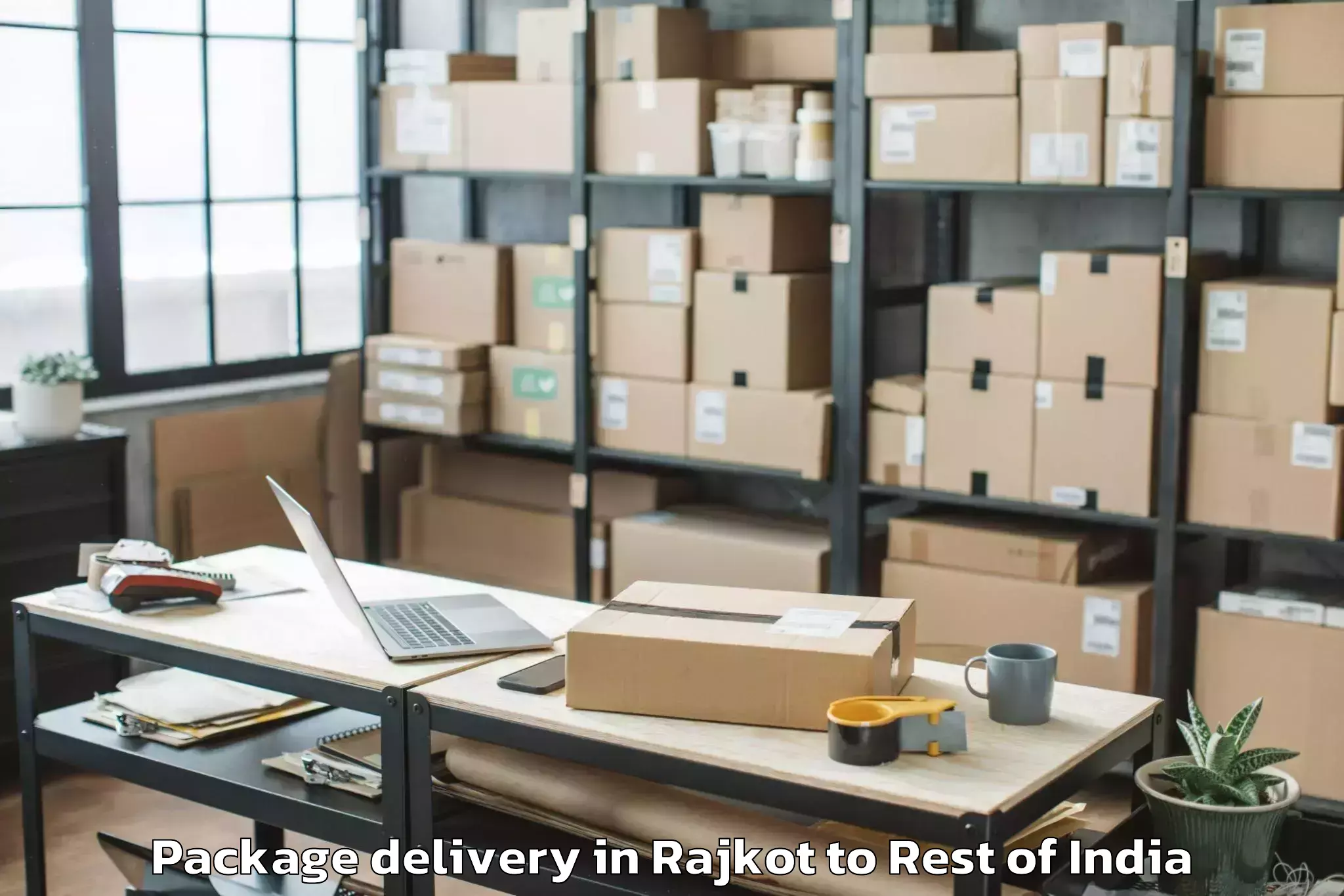 Top Rajkot to Badli Industrial Estate Package Delivery Available